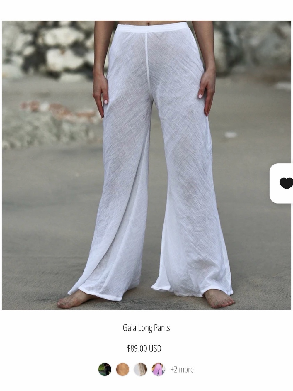Andi Bagus Gaia Long Women’s Pants — White